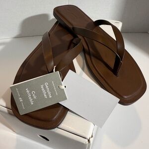 H&M Leather Flip Flops